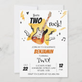 Guitare Rock and Roll Invitation Anniversaire (Devant)