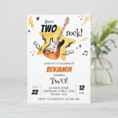 Guitare Rock and Roll Invitation Anniversaire (Debout devant)
