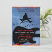 Guitare Rock & Roll Invitations de fête d'annivers (Debout devant)