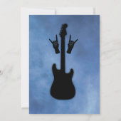 Guitare Rock & Roll Invitations de fête d'annivers (Dos)
