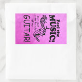 Guitare Sentez La Musique Sticker Rectangulaire (Sac)