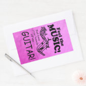 Guitare Sentez La Musique Sticker Rectangulaire (Enveloppe)