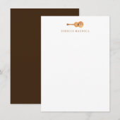 Guitare stationnaire - Cartes de notes de guitare  (Devant / Derrière)