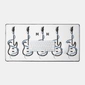 Guitare stylisée Monogramme personnalisée (Clavier et souris)