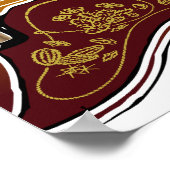 Guitare vintage avec Partition - Poster (Coin)