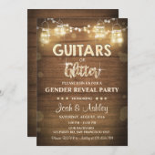 Guitaren of Glitter Gender Relitation Rustic Kaart (Voorkant / Achterkant)