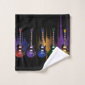 Guitares colorées (Gant de toilette)
