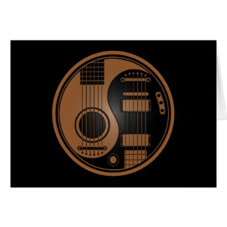 Guitares électriques acoustiques Yin Yang de brun