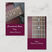 Guitares électriques Carte de visite de musique se (Devant / Derrière)