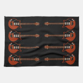 Guitares électriques sur serviette noire (Horizontal)