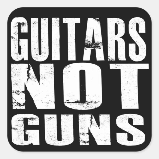 Guitares et non armes à feu Stickers (Devant)