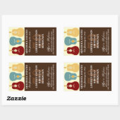 Guitares Étiquette de vin - Brown (750ml) (Feuille)