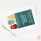 Guitares Étiquette de vin - Turquoise (750ml) (Enveloppe)