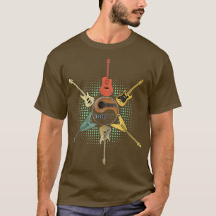 GuitarGuitar Lover Retro Style Gift voor gitarist T-shirt