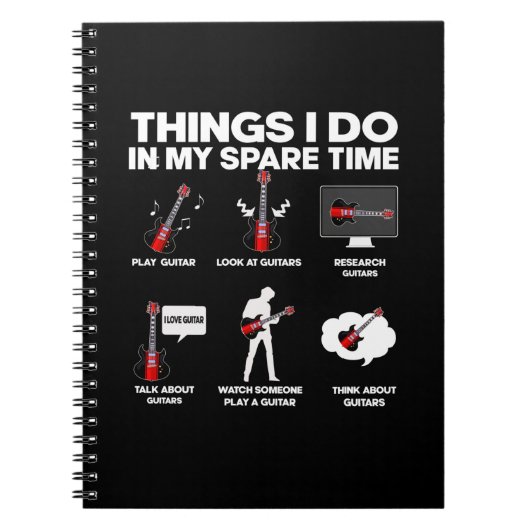 Guitarist Addicted Guitarist Music Birthday Notitieboek (Voorkant)
