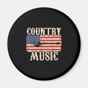 Guitarist Country Music Guitar American Flag Birth Magneet