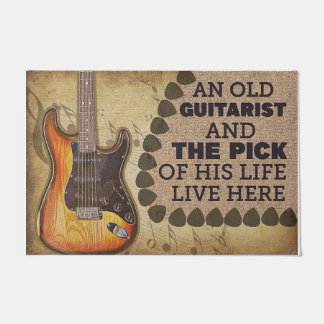 Guitarist Family Doormat, Instrument Lover Gift Deurmat