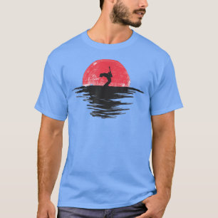 Guitarist Guitar Japans Sunset Retro Red 1494 T-shirt