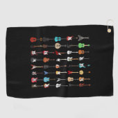 Guitarist Guitar Musical Instrument Rock and Roll Golfhanddoek (Horizontaal)