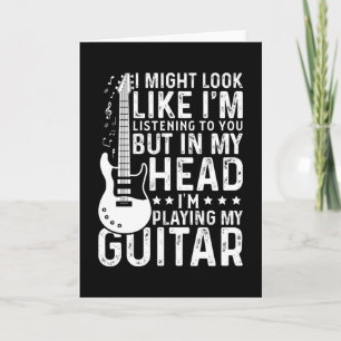 Guitarist Guitar Player Electric Funny Gift Kaart