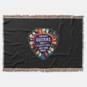 Guitarist How Many Guitars Birthday Deken
