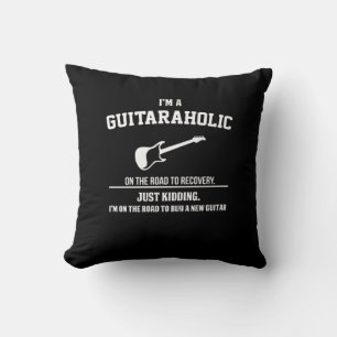 Guitarist ik ben gitaraholic verjaardag kussen