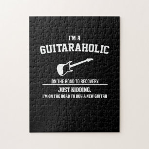 Guitarist ik ben gitaraholic verjaardag legpuzzel