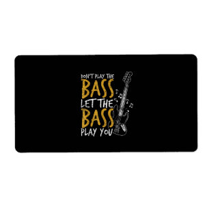 Guitarist Let The Bass Guitar Birthday Etiket