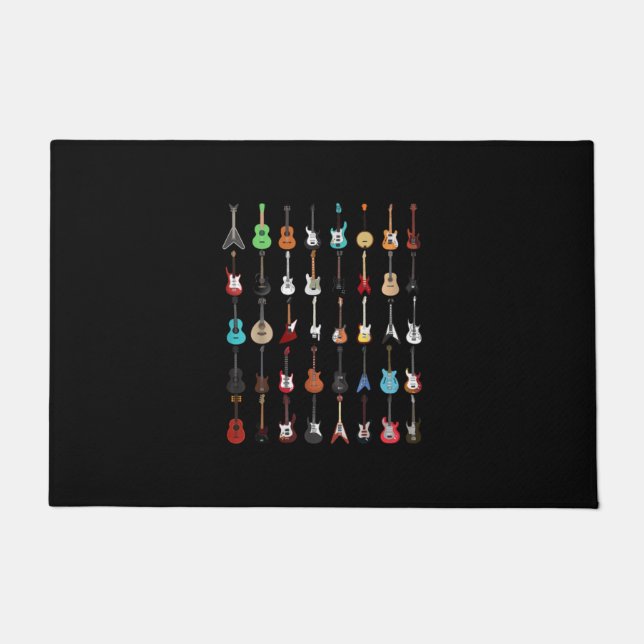 Guitarist Musical Instrument Rock & Roll Deurmat (Voorkant)
