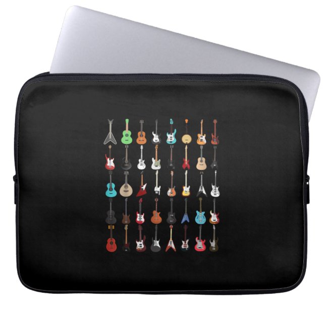 Guitarist Musical Instrument Rock & Roll Laptop Sleeve (Voorkant)