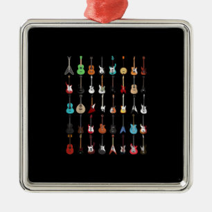 Guitarist Musical Instrument Rock & Roll Metalen Ornament
