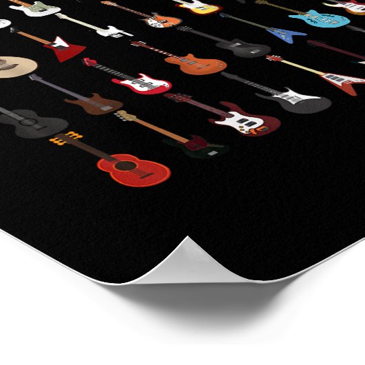 Guitarist Musical Instrument Rock & Roll Poster (Hoek)