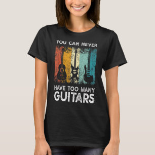Guitarist Musical kan je nooit te veel eten geven T-shirt
