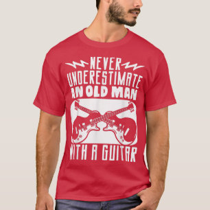 Guitarist onderschat nooit een oud Man met een GU T-shirt