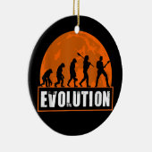 Guitarist Player Funny Guitar Human Evolution Keramisch Ornament (Rechts)