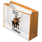 Guitarist Playing Guitar Birthday Groot Cadeauzakje (Voorkant Gekanteld)