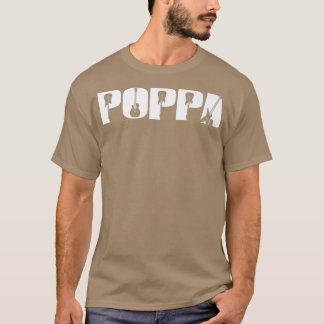 Guitarist Poppa Funny Music Guitar Lover Fathers D T-shirt