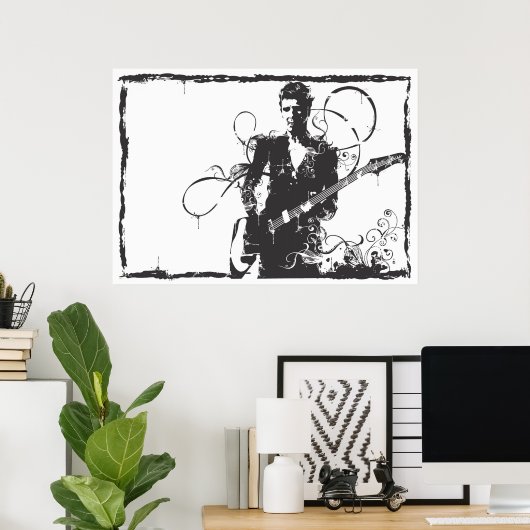Guitarist Poster (Thuiskantoor)