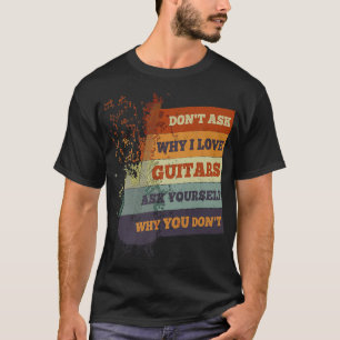 Guitarist Retro Grunge Distress Guitar Lov T-shirt