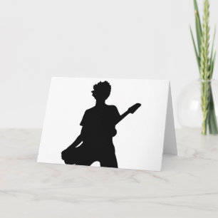Guitarist Silhouette - B&W Kaart