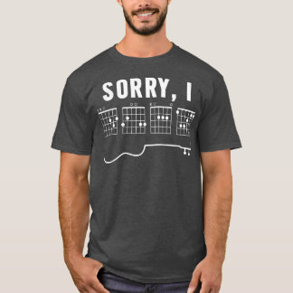 Guitarist Sorry dat ik DGAF Funny Hidden Message T-shirt