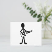 Guitarist Stick Figuur Briefkaart (Staand voorkant)