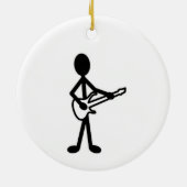 Guitarist Stick Figuur Keramisch Ornament (Achterkant)
