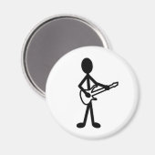 Guitarist Stick Figuur Magneet (Voorkant / Achterkant)