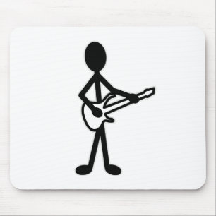 Guitarist Stick Figuur Muismat