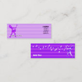 Guitarist Stripes Paars - Skinny Mini Visitekaartje (Voorkant / Achterkant)