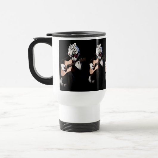 Guitarist Tiger – Refined Ceramic Mug (Gauche)