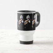 Guitarist Tiger – Refined Ceramic Mug Reisbeker (Voorkant rechts)