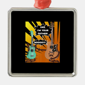 Guitarist Uke, ik ben je vader Birthday Metalen Ornament