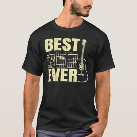 Guitarist Vader Beste vader Oog Vader Kaarten Kuit T-shirt (Voorkant)